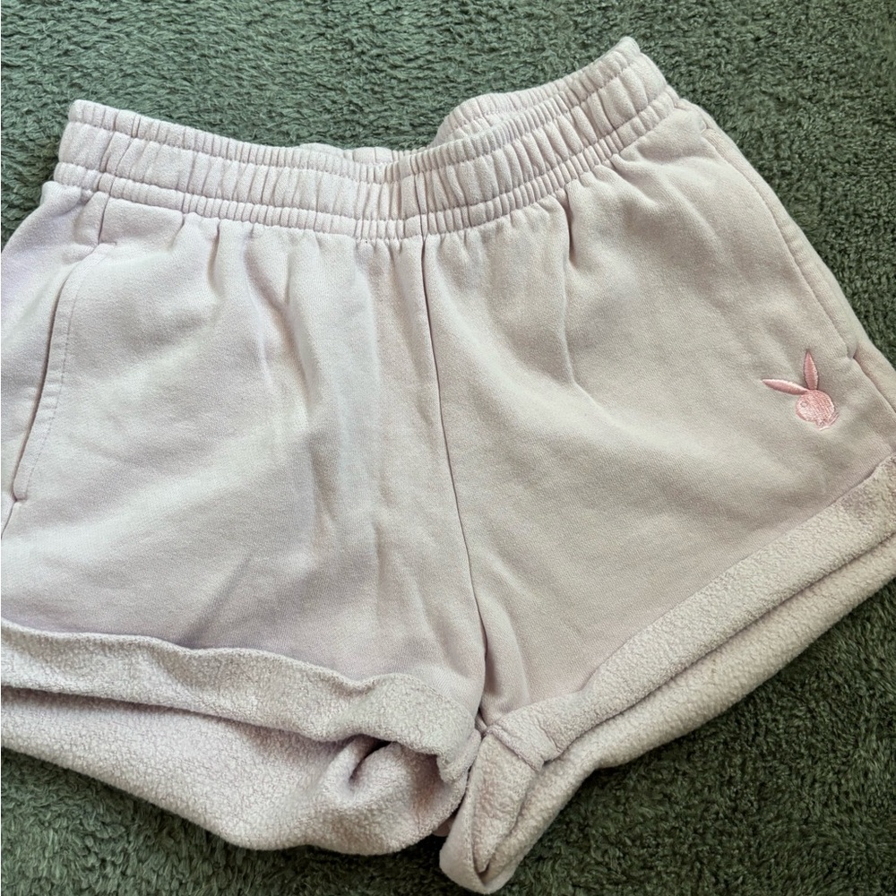 PLAYBOY Light Pink Athletic Shorts